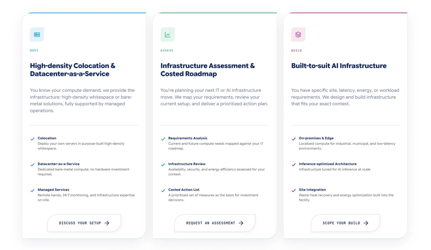 DataFields — three solution domains