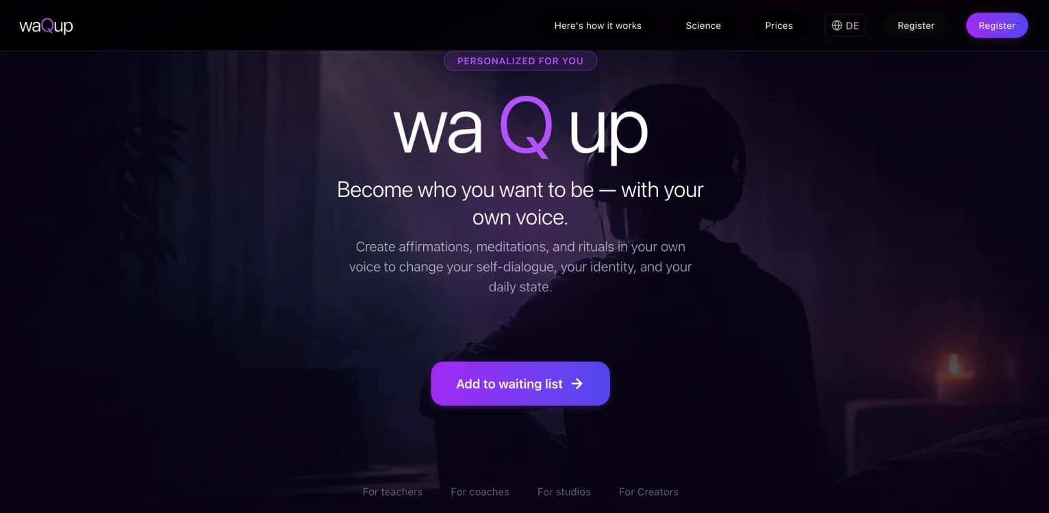waQup — interface
